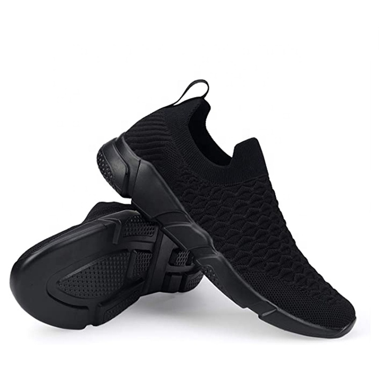 China New Fashion Style Hot Sales Men Women Sneakers Knitted Fabric Lightweight Casual Shoes Men