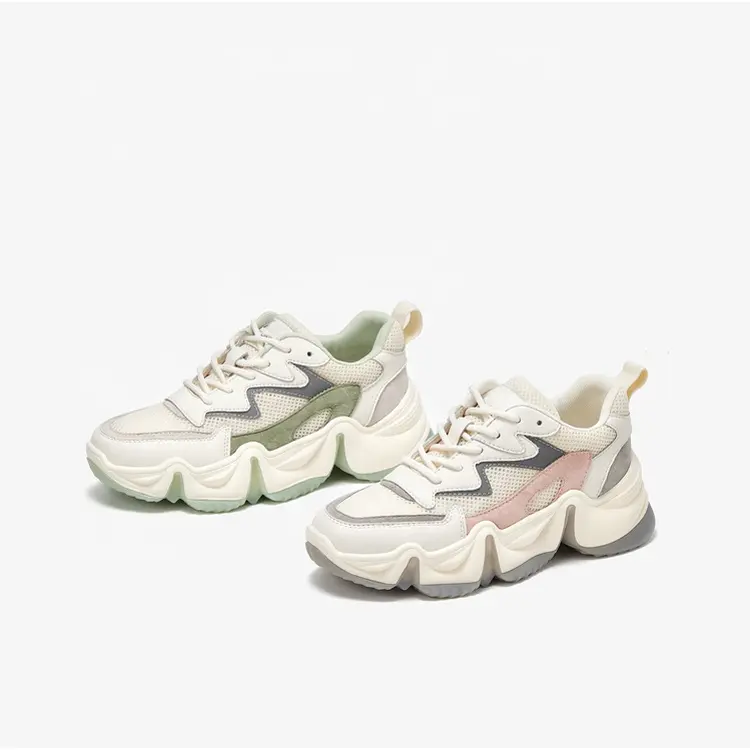 Hot Selling Summer Lace-up Mesh Breathable Walking Shoes for Girls